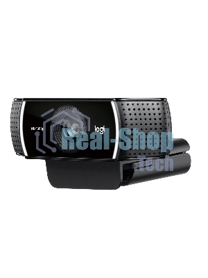 Веб-камера Logitech C922 Pro Stream 1920x1080, 30 кадр/с, USB Type-A, микрофон (2 шт, шумоподавление), автоматическая фокусировка, автоосвещение, универсальное крепление