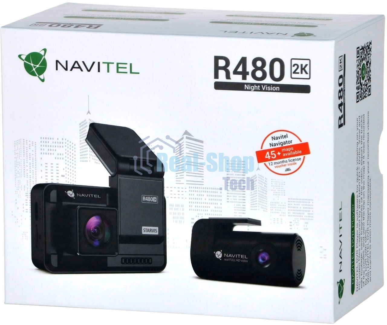 Видеорегистратор Navitel R480 2K черный 1440x2560 1440p 160гр.