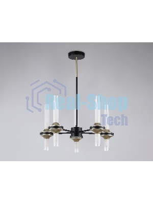 Люстра Ambrella light LH55351/10 BK/CGD/CL черный/золото/прозрачный G9/10 max 30W D550*690