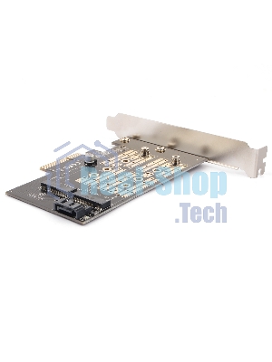 Адаптер AgeStar AS-MC02 PCI-E для M.2 SATA SSD+M.2 NVME SSD Card