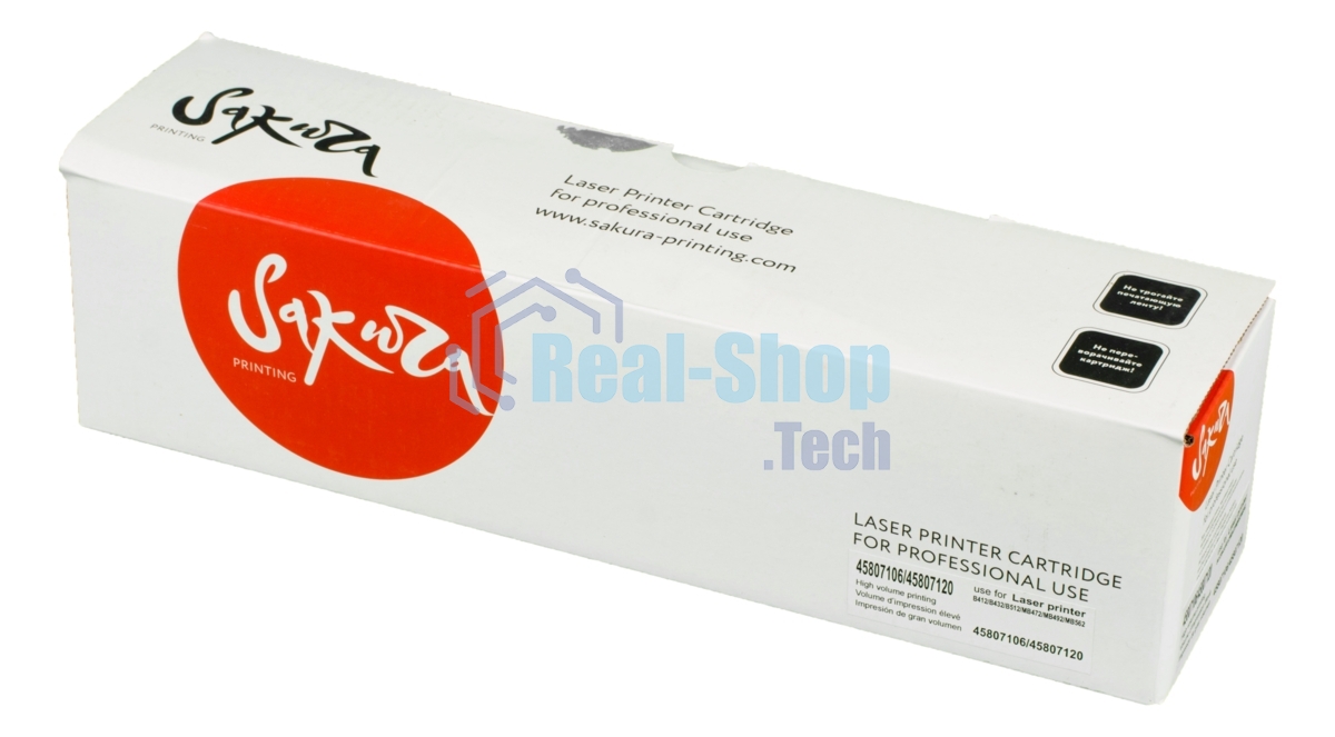 Картридж Sakura 45807106/45807120 для OKI B412/432/512/MB472/492/562, черный, 7 000 к.
