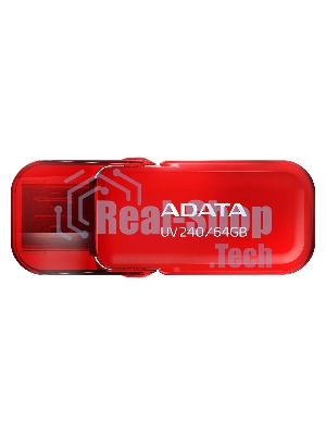 Флешка USB ADATA UV240 (AUV240-64G-RRD), 64Gb, USB 2.0, R/W 15/5, красный
