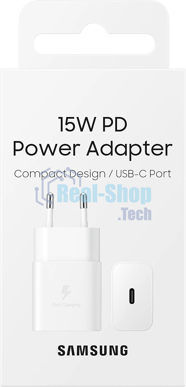 Сетевое зарядное устройство Samsung Adapter 15W Type C белый (EP-T1510NWEGEU)