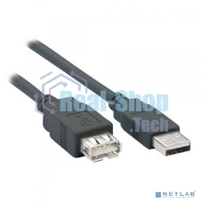 Кабель удлинитель Filum USB 2.0, 1 м., серый, разъемы: USB A male-USB A female, пакет. (FL-C-U2-AM-AF-1M)