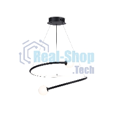 Светильник Ambrella light FL66293 BK черный 39W 3000K-6400K D500*1000 (ПДУ ИК)