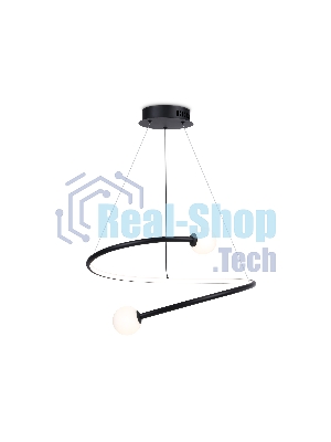 Светильник Ambrella light FL66293 BK черный 39W 3000K-6400K D500*1000 (ПДУ ИК)