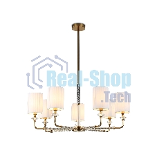 Люстра Ambrella light LH71503/7 BS/FR латунь/белый матовый E14*7 max 40W D840*640