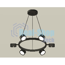 Светильник Ambrella light XB9193150/6 SBK/PBK черный песок/черный полированный GX53 (C9193, N8113)