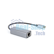 Кабель-переходник USB 3.1 Type-C -->RJ-45 1000Mbps Ethernet, Aluminum Shell, 0.15м VCOM DU320M