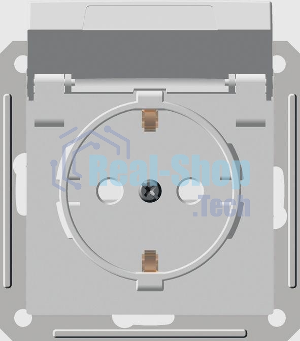 Розетка 1-м СП W59aqua 16А защ. шторки с заземл. бел. IP44 SchE RS16-152B-18