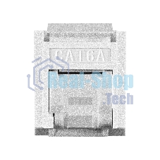 Модуль-вставка Keystone Jack RJ-45 ExeGate KJ-8P8C-U-C6A-180SH-Dual (Кат.6A, неэкранированная, 180 градусов, со шторками, IDC Krone/110)