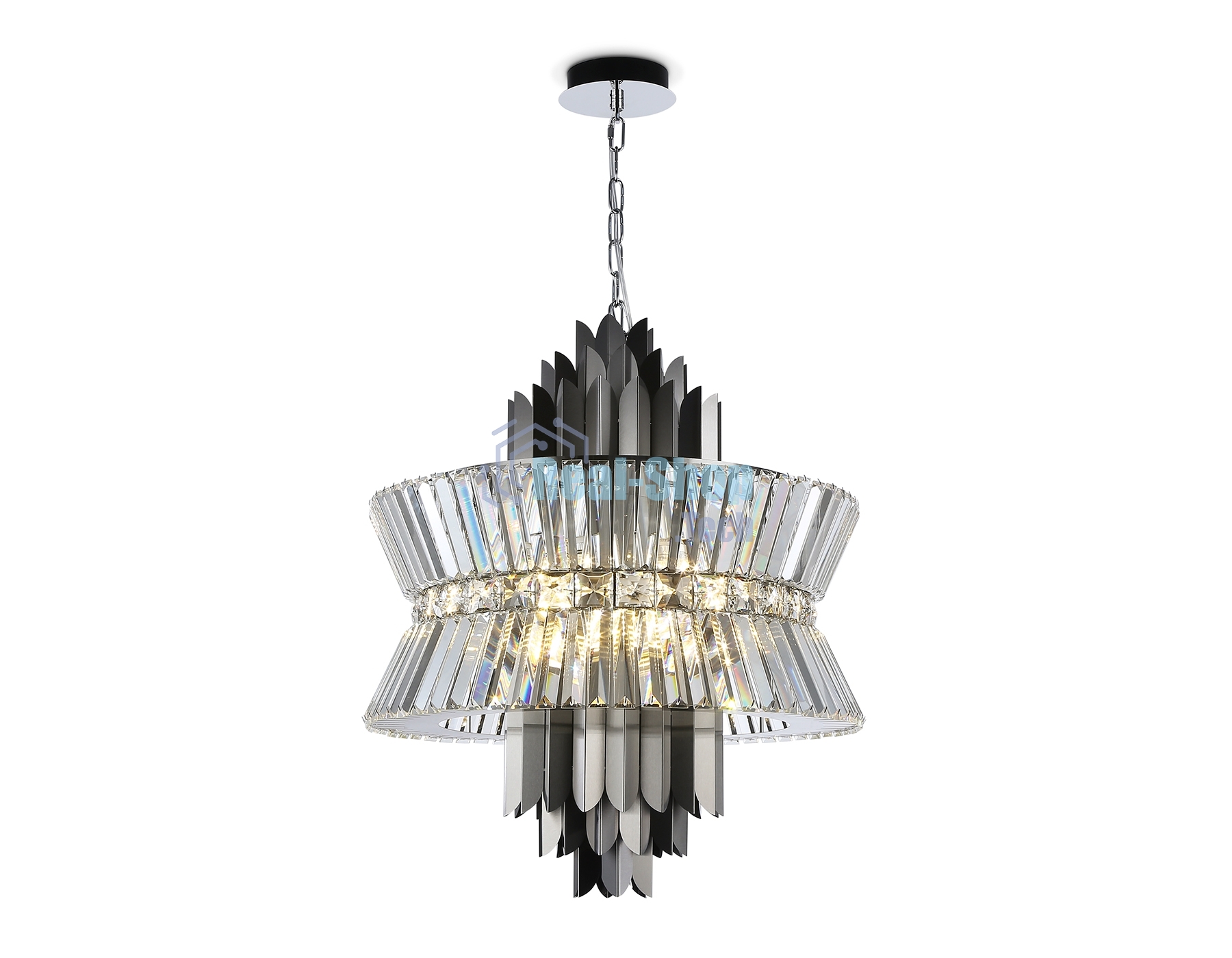 Люстра Ambrella light LH41020/12 BK/CL черный/прозрачный E14*12 max 40W D560*660