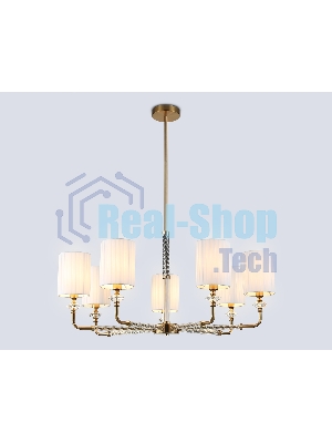 Люстра Ambrella light LH71503/7 BS/FR латунь/белый матовый E14*7 max 40W D840*640