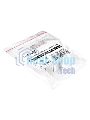 Модуль-вставка Keystone Jack RJ-45 ExeGate KJ-8P8C-U-C6A-180SH-Dual (Кат.6A, неэкранированная, 180 градусов, со шторками, IDC Krone/110)