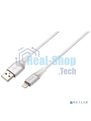 Кабель Filum USB 2.0, 1 м., 2 А, индикатор заряда, разъемы: USB A male - Lightning male, пакет. (FL-CPro-U2-AM-LM-1M-L1)