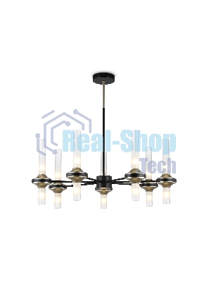 Люстра Ambrella light LH55353/14 BK/CGD/CL черный/золото/прозрачный G9/14 max 30W D750*690