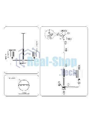 Люстра Ambrella light LH71503/7 BS/FR латунь/белый матовый E14*7 max 40W D840*640
