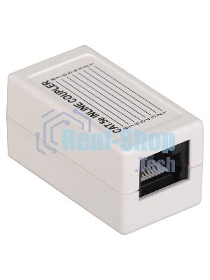 Проходной адаптер ITK кат.5E UTP, тип RJ45-RJ45 (8P8C), белый