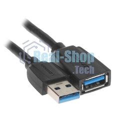 Кабель-удлинитель Vention USB 3.0 AM/AF - 1м Black Edition