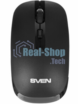 Мышь беспроводная SVEN RX-260W черный, 1600 dpi, радиоканал, USB, кнопки - 4