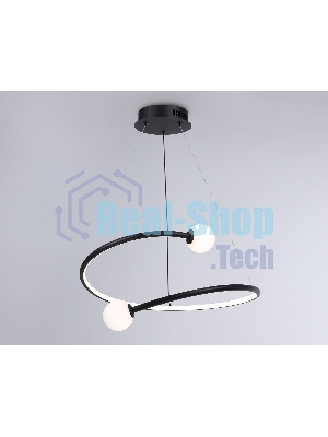 Светильник Ambrella light FL66293 BK черный 39W 3000K-6400K D500*1000 (ПДУ ИК)