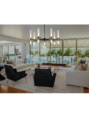 Люстра Ambrella light LH55353/14 BK/CGD/CL черный/золото/прозрачный G9/14 max 30W D750*690