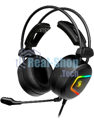 Гарнитура Bloody MC750 чёрный, проводная, USB, подсветка