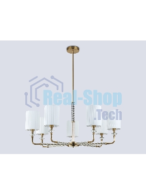 Люстра Ambrella light LH71503/7 BS/FR латунь/белый матовый E14*7 max 40W D840*640