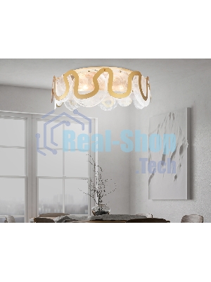 Светильник Ambrella light TR5327/6 GD/FR золото/белый матовый E14/6 max 40W D606*230