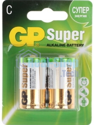 Алкалиновые батарейки GP Super Alkaline G-Tech 14А типоразмера C - 2 шт. на блистере (2 шт.)