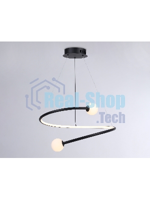 Светильник Ambrella light FL66293 BK черный 39W 3000K-6400K D500*1000 (ПДУ ИК)