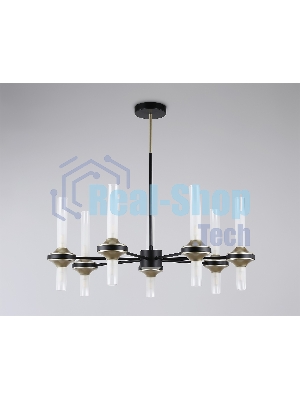 Люстра Ambrella light LH55353/14 BK/CGD/CL черный/золото/прозрачный G9/14 max 30W D750*690