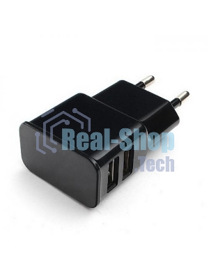 Сетевое зарядное устройство Cablexpert MP3A-PC-12 100/220V - 5V USB 2 порта, 2.1A, черный