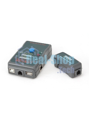 Тестер LAN Cablexpert NCT-2, 100/1000 Base-TX, для UTP, STP, RJ-11, USB-кабеля