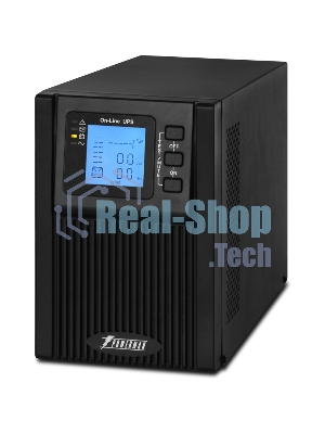 Источник бесперебойного питания PowerMan Online 1000 PLUS (1000ВА/800Вт, Online-Double conversion/LCD Display/USB/Software/RJ11/45,RS-232)