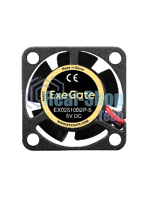 Вентилятор для корпуса ExeGate EX02510B2P-5 черный, 25 мм, 10500 об/мин, 22.5 дБ, 2 pin