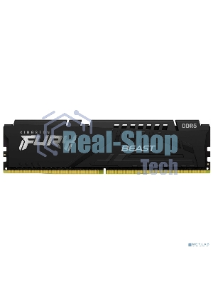 Оперативная память Kingston Fury Beast, DDR5, 16Gb (1x16Gb), 6000MHz, CL30, DIMM, с радиатором, черный