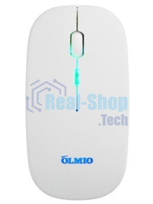Мышь беспроводная OLMIO WM-21 белый, бесшумная, 3 кнопки с подсветкой, 1600 dpi