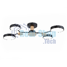 Светильник Ambrella light FL4860/4 BK/WD черный/дерево 60W 3000-6000K 700*400*120 (без ПДУ)