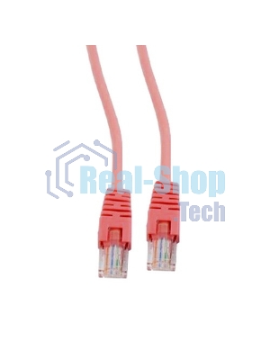 Патч-корд UTP Cablexpert cat.5e, 0.5м, литой, многожильный, красный