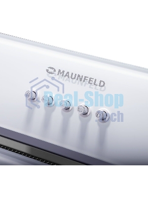 Вытяжка встраиваемая Maunfeld TRAPEZE 601GG белый, 60 см, 1150 куб. м/ч, 54 дБ