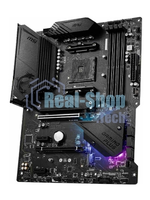 Материнская плата MSI MPG B550 GAMING PLUS, AM4, AMD B550, 4xDDR4, 6xSATA, 2xM.2, 1xPCI-E 4.0 x16, 1xPCI-E 3.0 x4, 2xPCI-E x1, 1xHDMI, 1xDP, 1x 1Gb LAN, 4xUSB-A 2.0, 2xUSB-A 3.2 Gen 1, 1xUSB-A 3.2 Gen 2, 1xUSB-C 3.2 Gen 2, 5x3.5 мм, 7.1, ATX