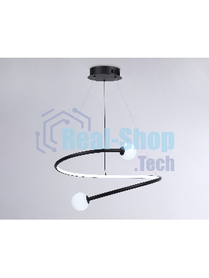 Светильник Ambrella light FL66293 BK черный 39W 3000K-6400K D500*1000 (ПДУ ИК)