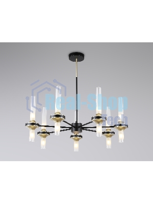 Люстра Ambrella light LH55353/14 BK/CGD/CL черный/золото/прозрачный G9/14 max 30W D750*690