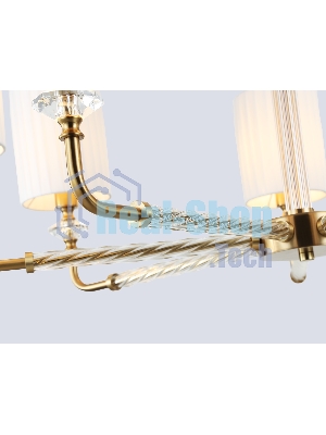 Люстра Ambrella light LH71503/7 BS/FR латунь/белый матовый E14*7 max 40W D840*640