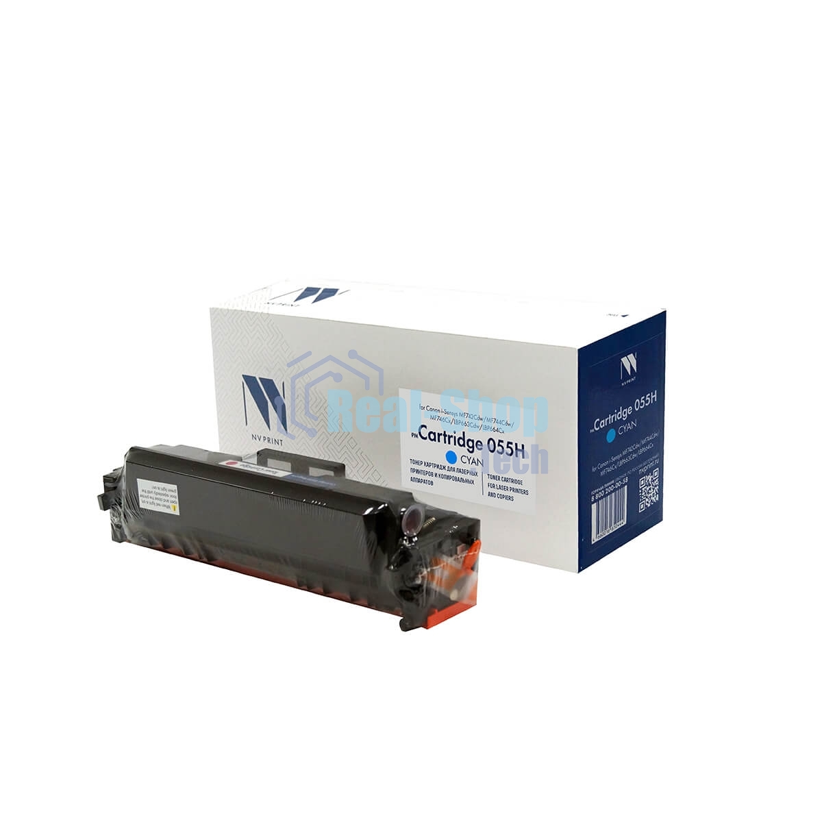 Картридж лазерный NVPrint совместимый NV-055H Голубой (БЕЗ ЧИПА) для Canon i-Sensys MF742Cdw/MF744Cdw/MF746Cx/LBP663Cdw/LBP664Cx (5900k)