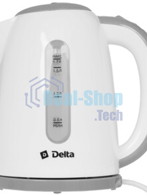 Чайник электрический Delta DL-1106 белый с серым