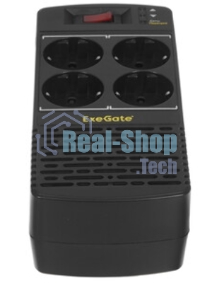 Стабилизатор ExeGate Power AD5000-1000 (1000VA/500W, диапазон 150...280В, 4 евророзетки)