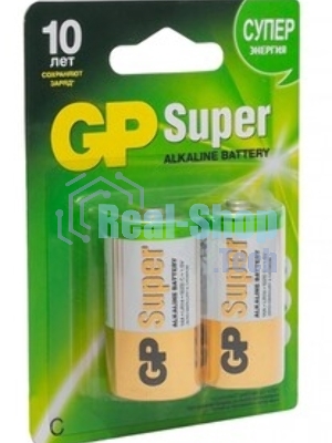 Алкалиновые батарейки GP Super Alkaline G-Tech 14А типоразмера C - 2 шт. на блистере (2 шт.)