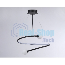 Светильник Ambrella light FL66293 BK черный 39W 3000K-6400K D500*1000 (ПДУ ИК)